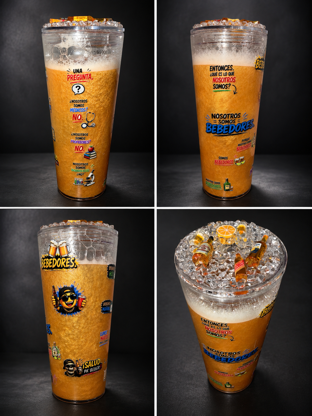 24 oz Snow Globe Tumbler – Nosotros Somos Bebedores
